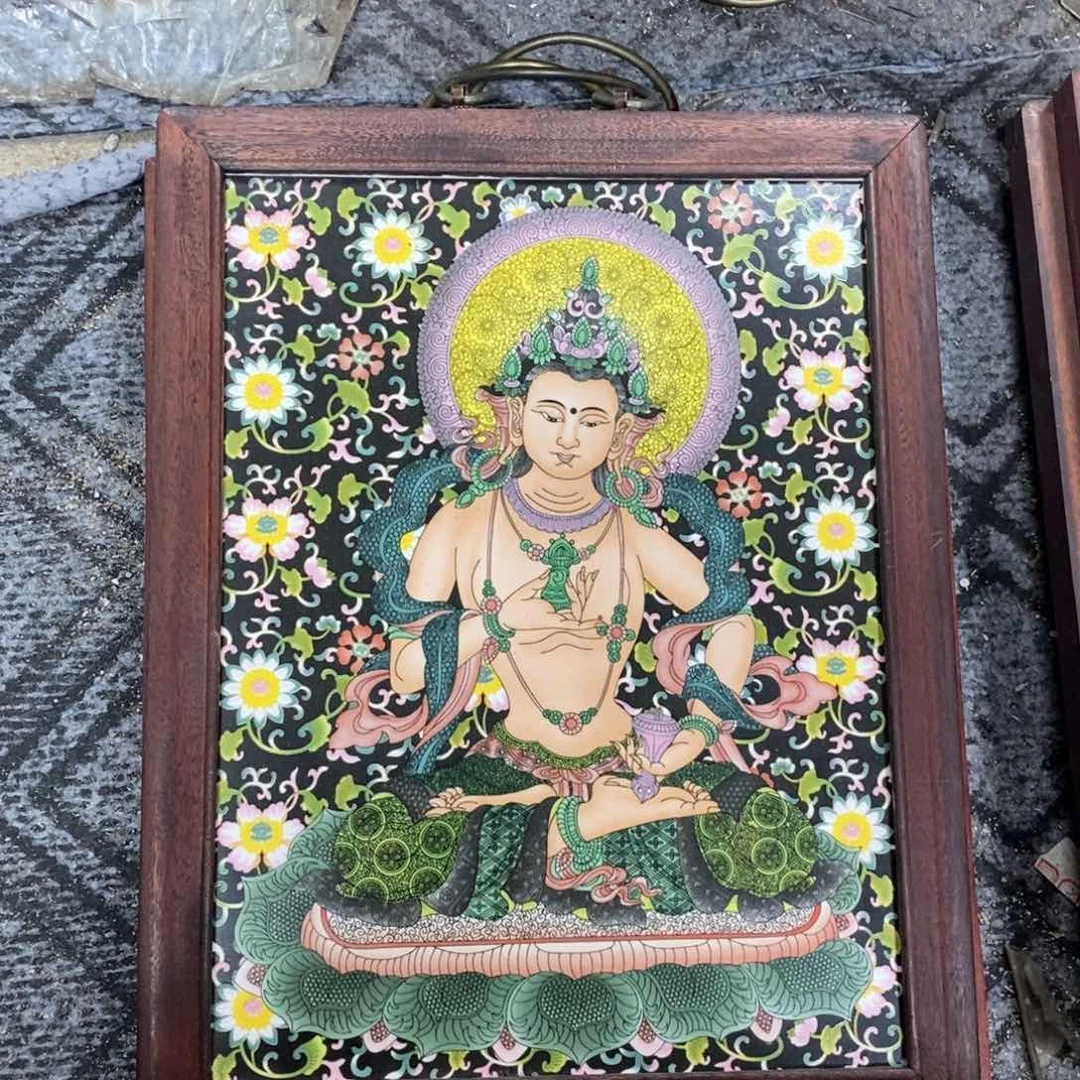 瓷片37*28*1景德镇瓷板画柴窑烧制