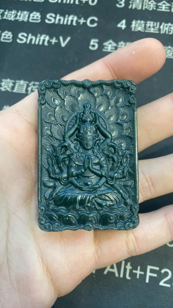 和田玉青玉千手观音