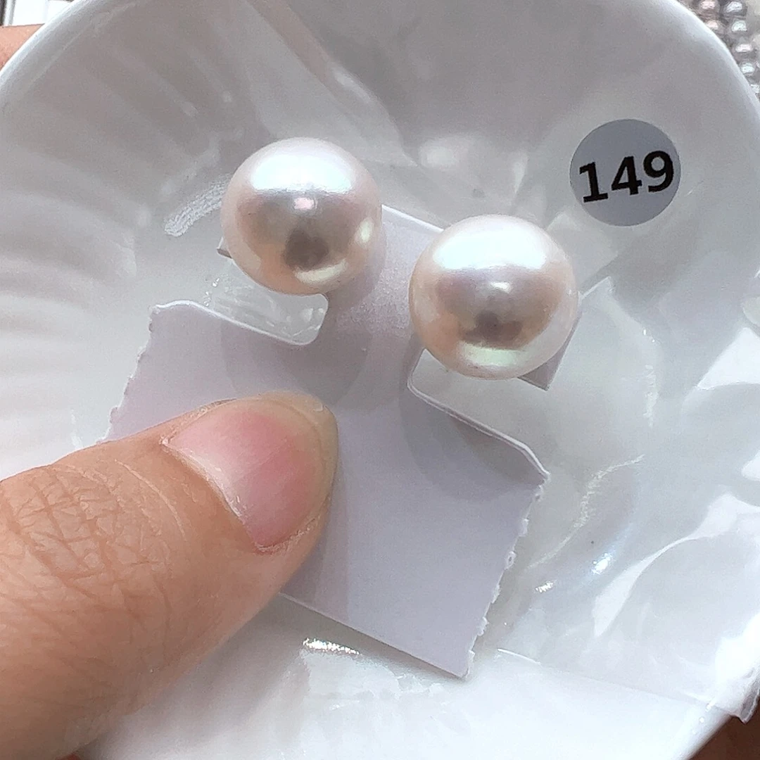 银S925镶嵌淡水珍珠耳饰