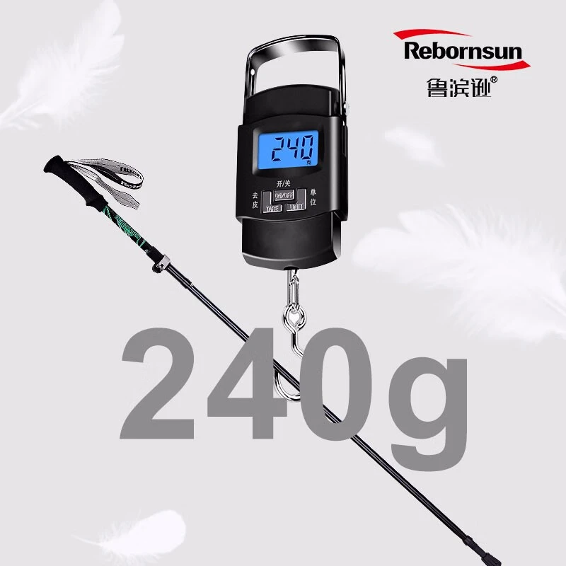 升级新款鲁滨逊登山杖碳素纤维铝合金超轻超短折叠伸缩便携五节越