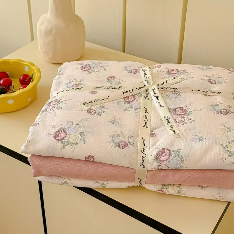 【针织棉四件套】四季通用针织棉四件套不掉色机洗水洗