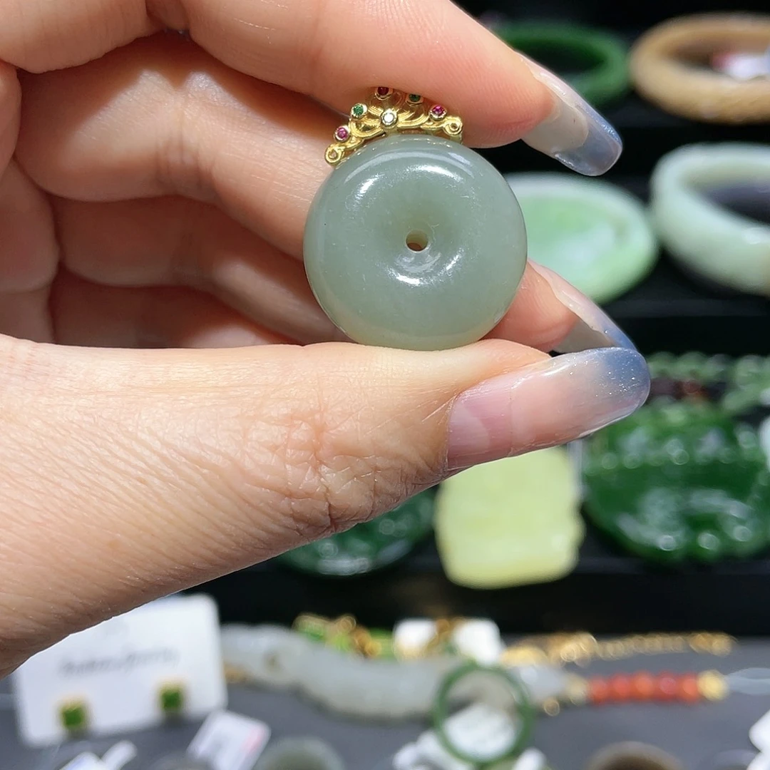 【闪购商品】和田玉挂件1银S925镶嵌