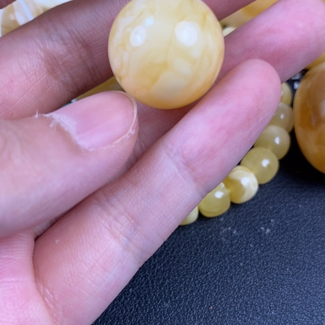 琥珀未镶嵌裸石浓蜡妖花云纹19