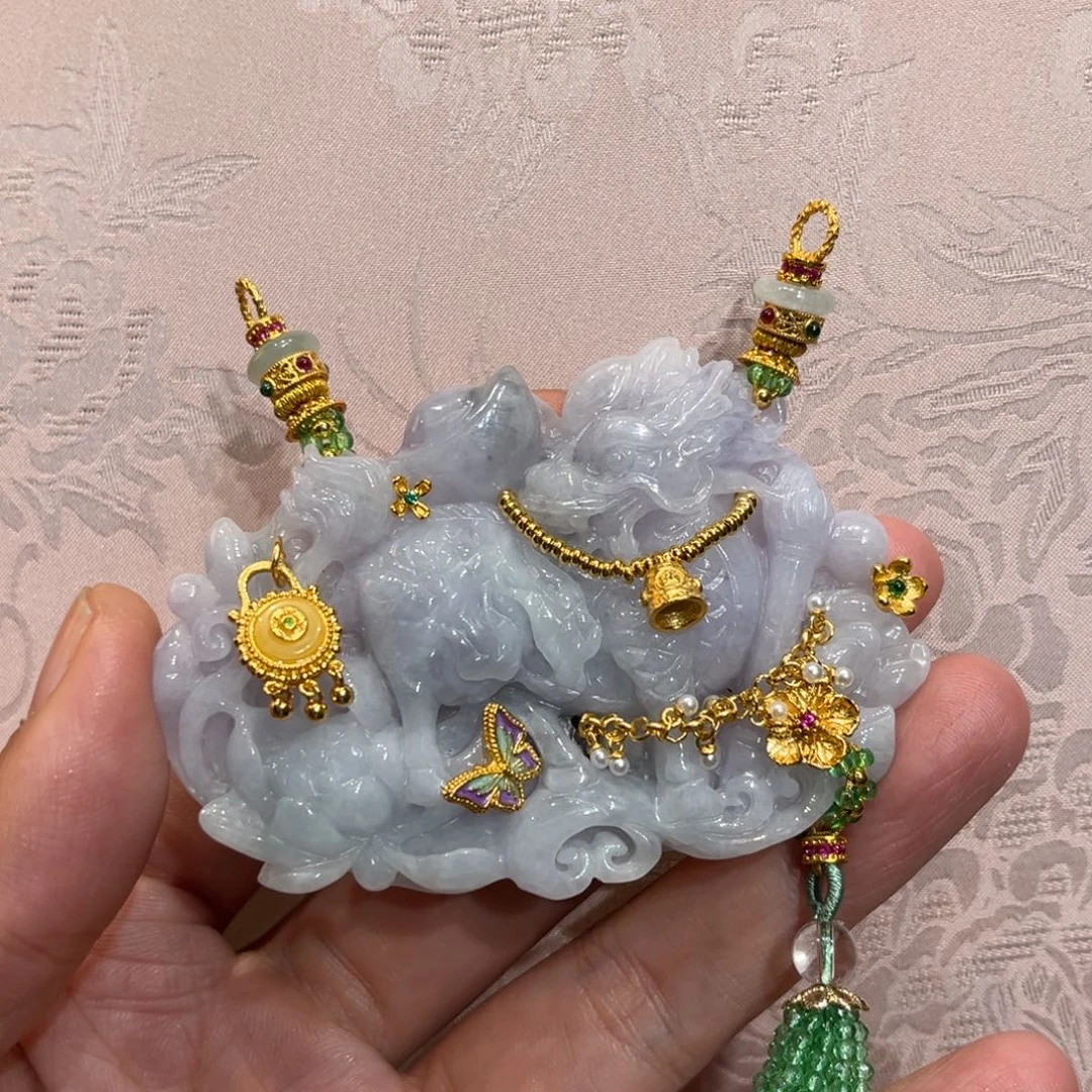 翡翠合金吊坠(赠链)