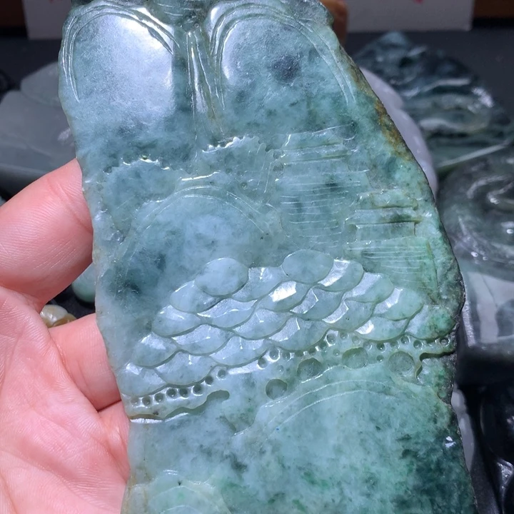 翡翠未镶嵌颈饰保真天然A货翡翠