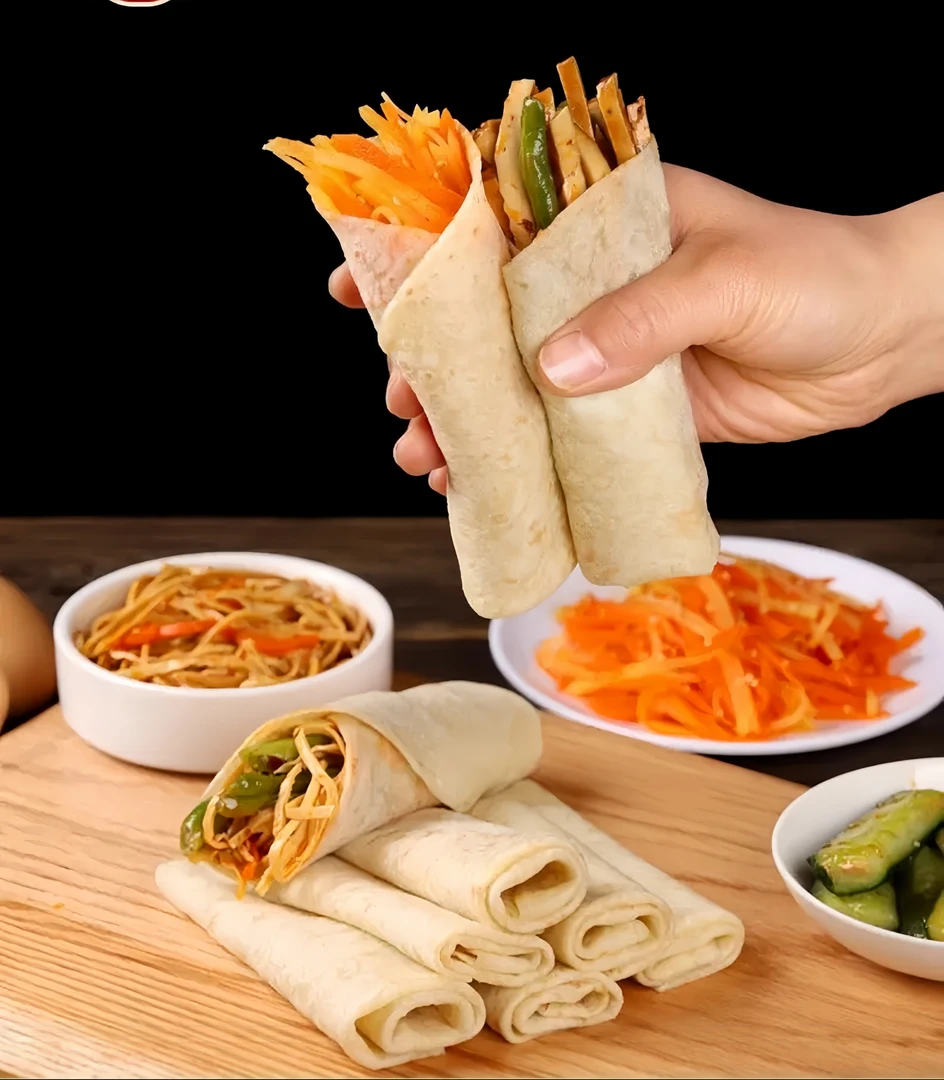 【两袋到手100张】河南烙馍卷饼春饼煎饼即食半成品速食山药早餐