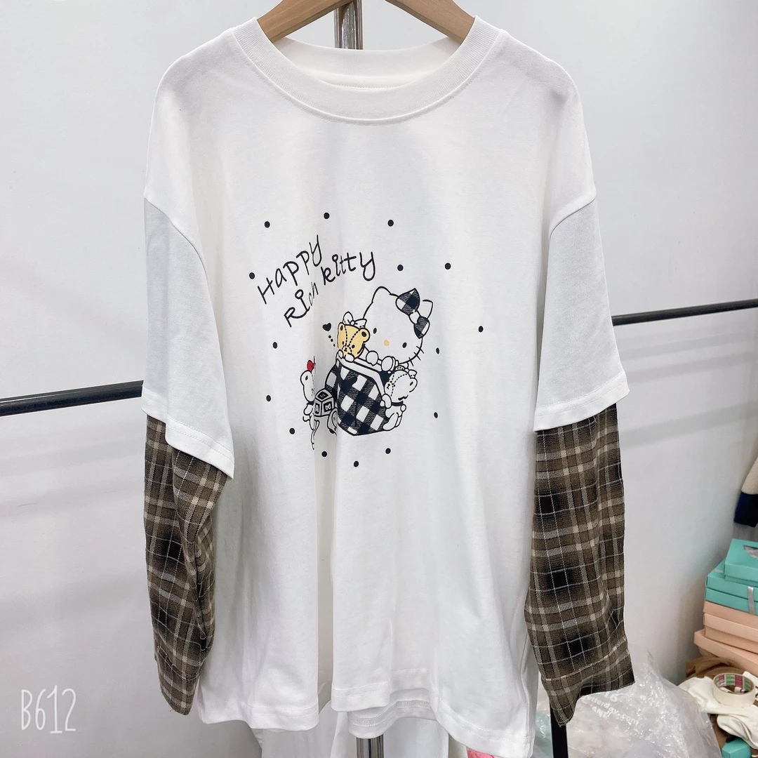 1059春季女童印花假两件