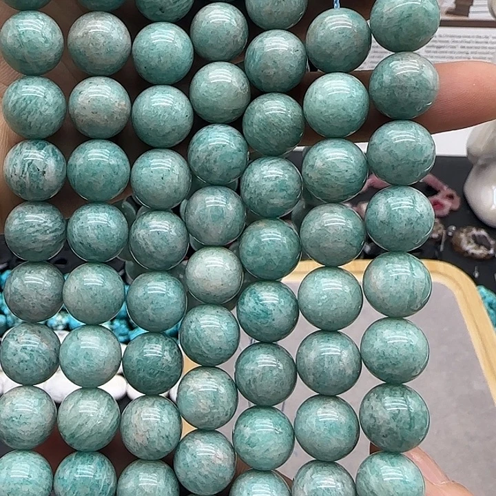 查罗石合金珠宝半成品12M天河圆珠一条