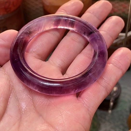 水晶手镯未镶嵌清*50.5圈口