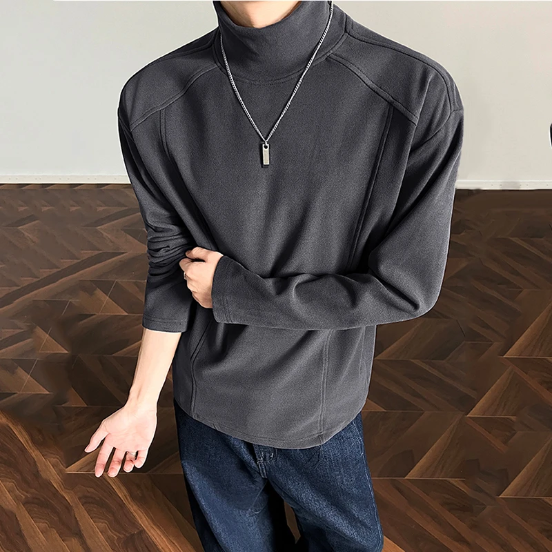 男士德绒长袖t恤秋冬美式打底衫痞帅慵懒风男装爆款2025新款高级