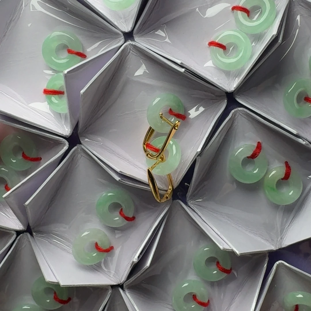 翡翠银S925镶嵌耳饰多样性发货其一