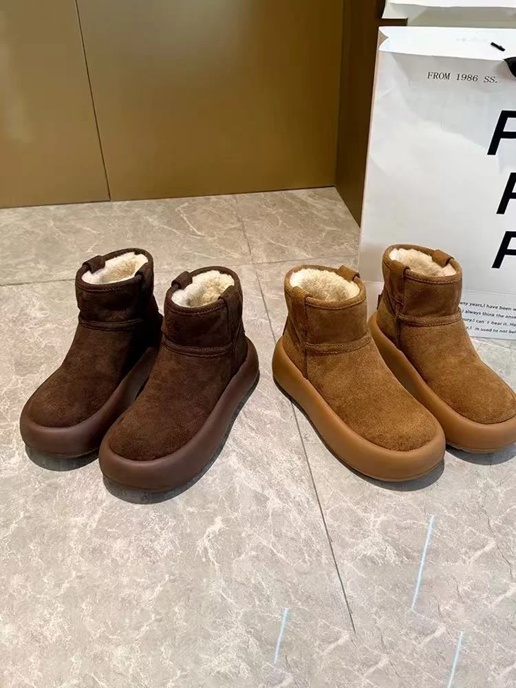 LL厚底秋冬新款经典雪地棉冬季中筒加厚女鞋加绒保暖时尚雪地靴