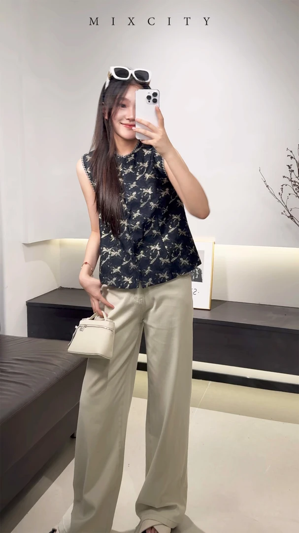 【亚楠本楠】银松马甲◆新中式国风刺绣马甲8248