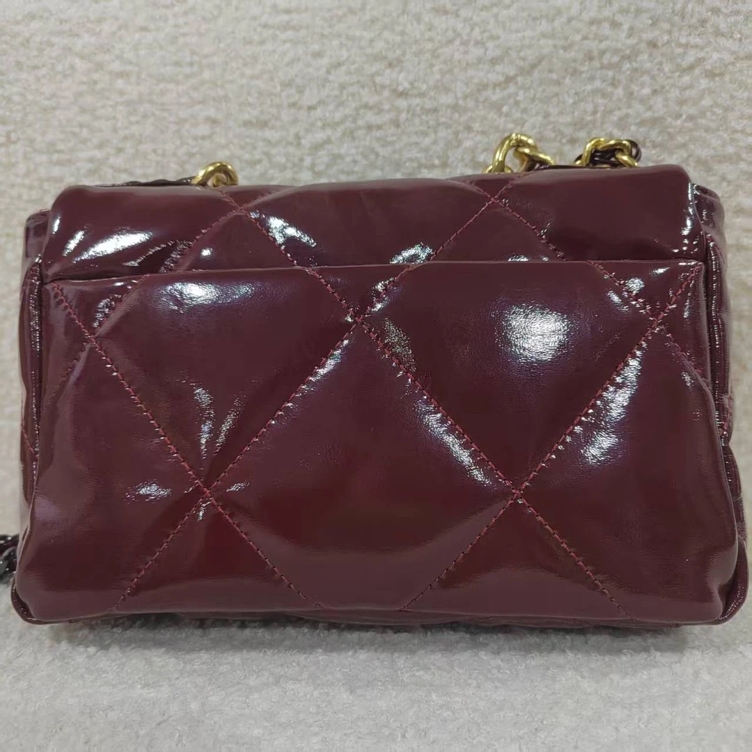 Laugh Queen手工打造真皮女士新款包10106-1红色油蜡皮26cm 19