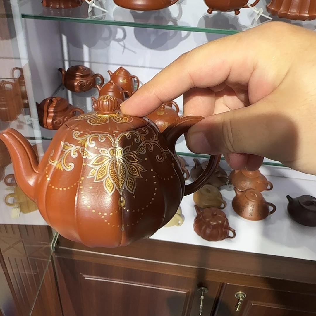 茶壶紫砂筋纹梨式