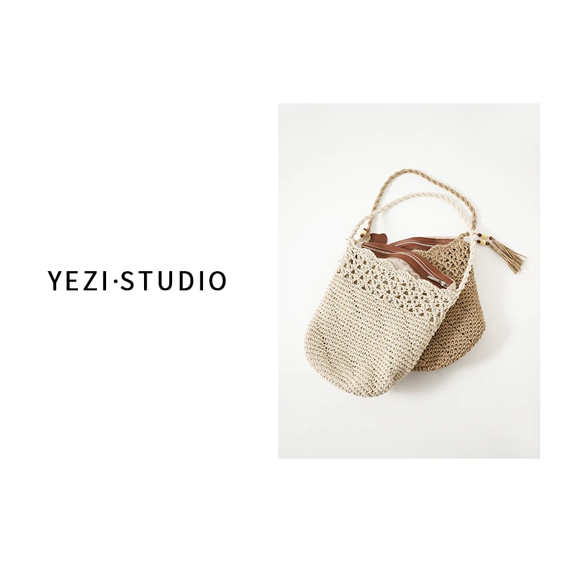 【滨海周末】镂空蜡绳手工编织休闲度假风沙滩包25246010