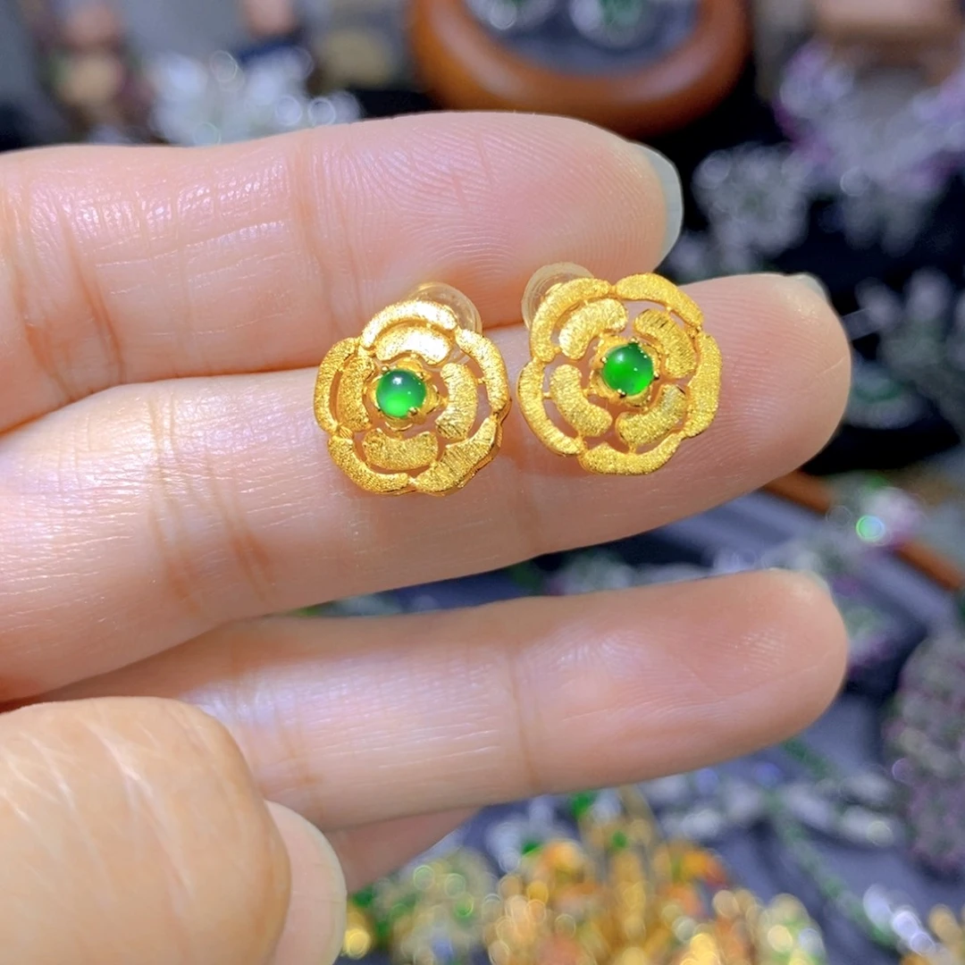 翡翠颈饰银S925镶嵌天然翡翠