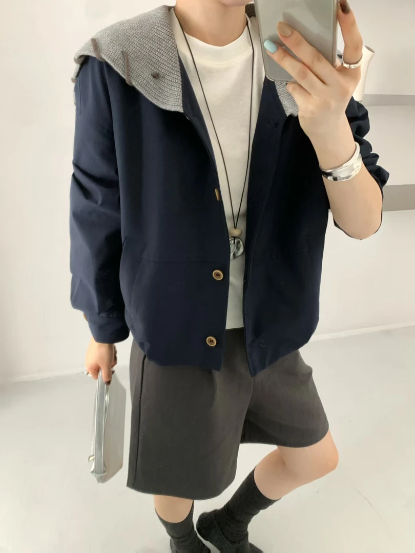 FUJIA STYLE新款气质休闲百搭时尚复古简约舒适外套QZ8580