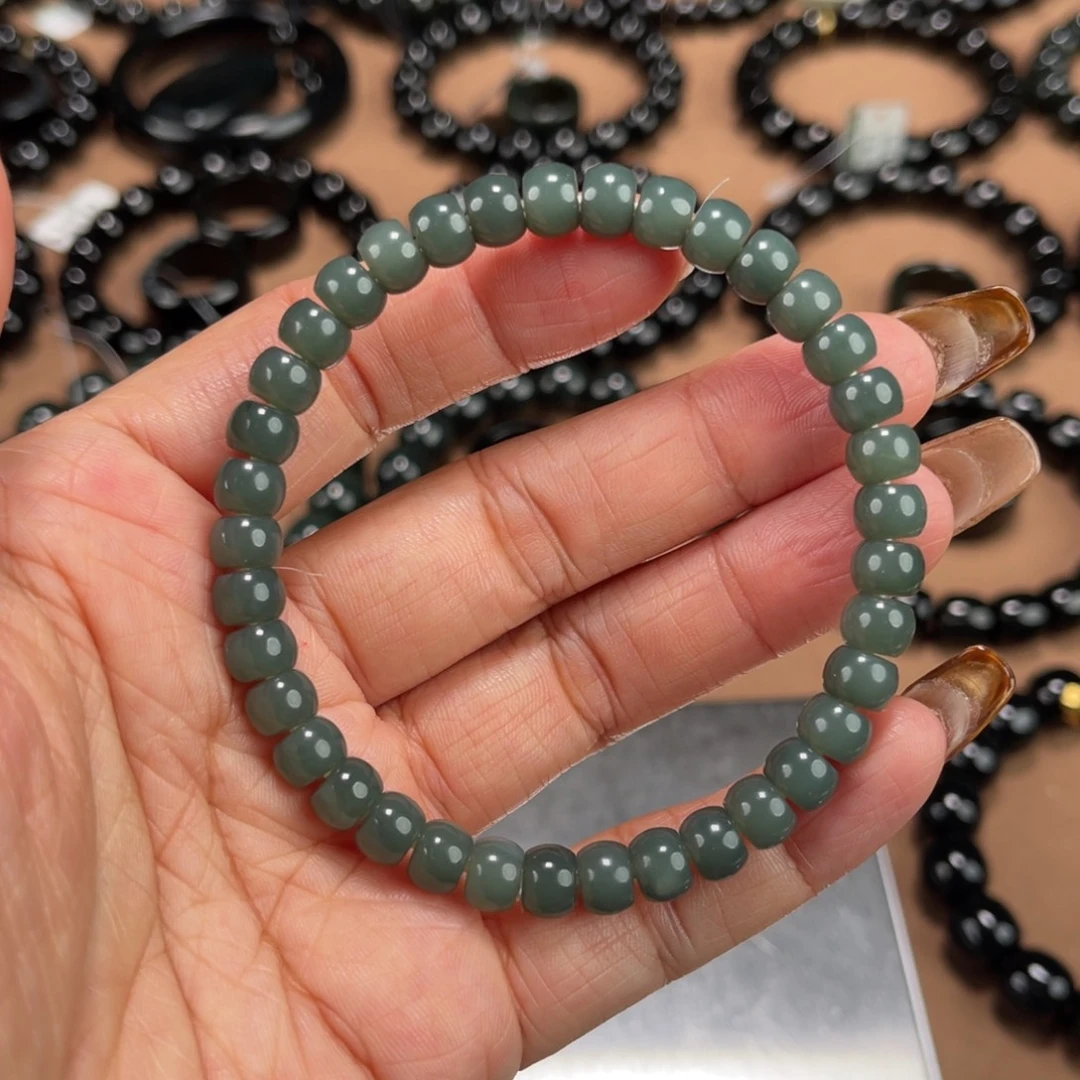 和田玉未镶嵌手串7