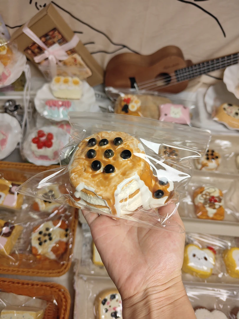 新品纯手工食品级硅胶捏捏乐解压玩具仿真食物，默认微疵，介意勿拍