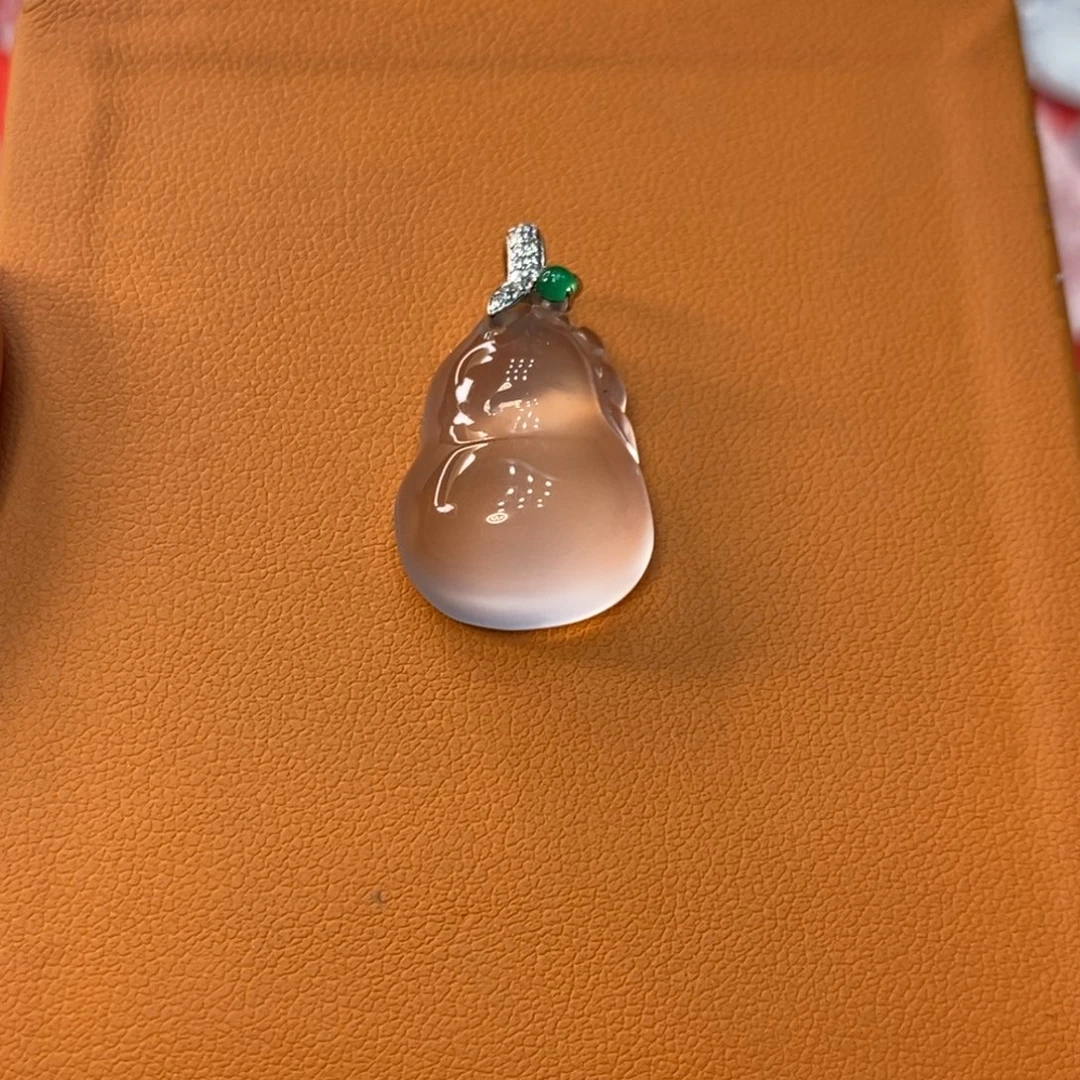 石英质玉银S925镶嵌吊坠