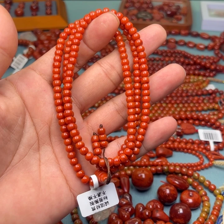 猪***臭手链未镶嵌南红玛瑙精工苹果珠卡5十
