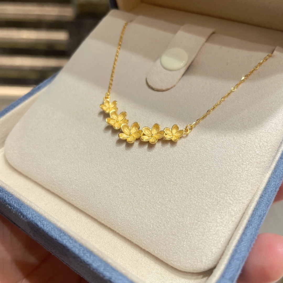 【不支持无理由退】5G足金999桃花套链