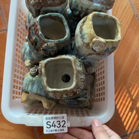 紫砂花盆微瑕432口径5厘米左右