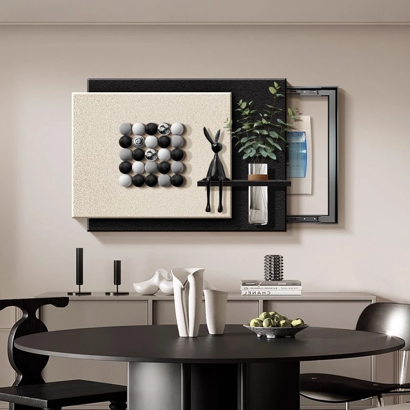 现代轻奢电表箱装饰画2025新款立体电表箱挂画2025最新款高级感