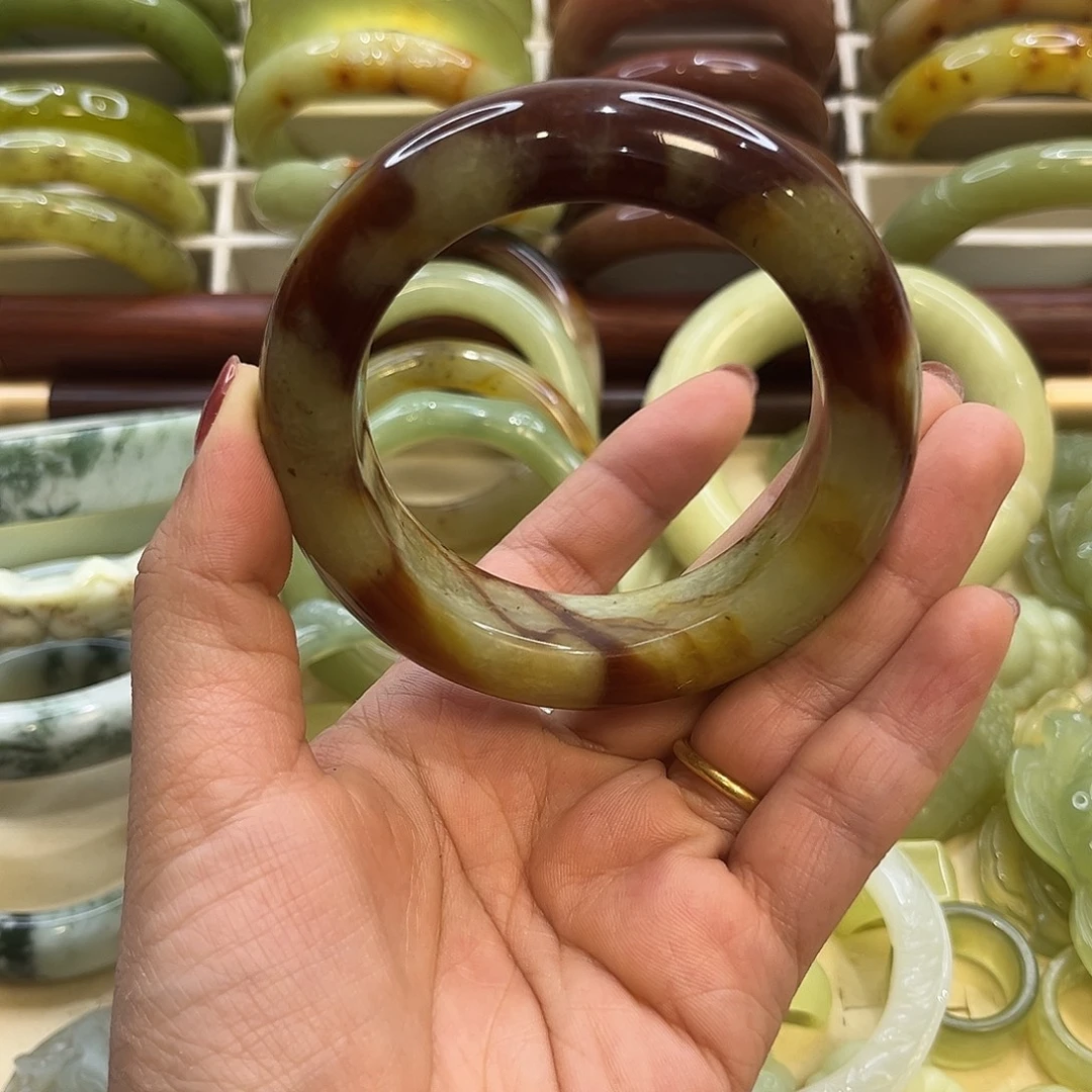 蛇纹石玉未镶嵌手镯5号58