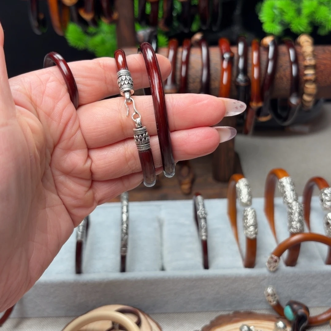 判***官木质非金属鸡血藤手镯