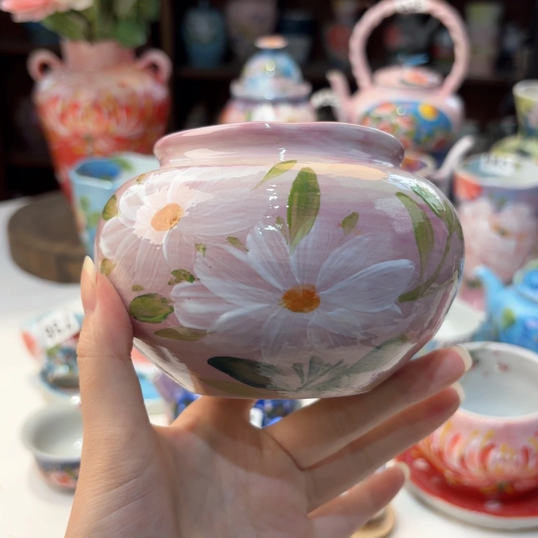 景德镇手绘高温釉下彩陶瓷茶具