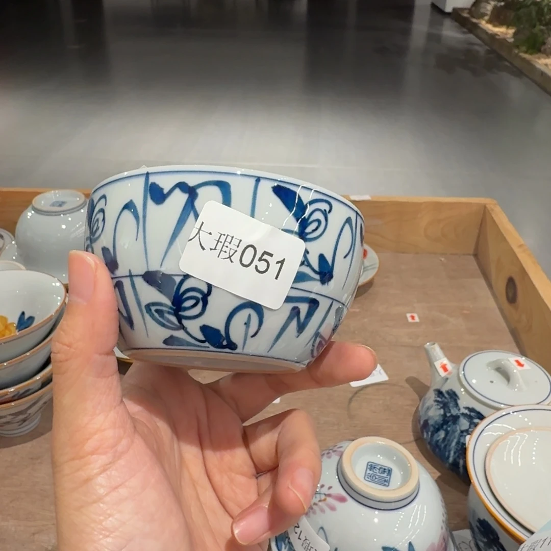 釉下手绘茶具微瑕