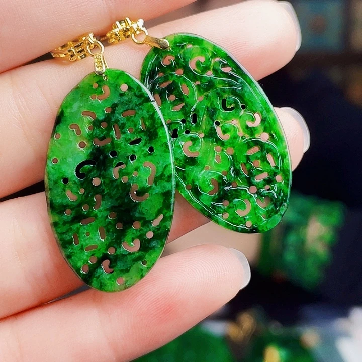 翡翠银S925镶嵌颈饰多样性