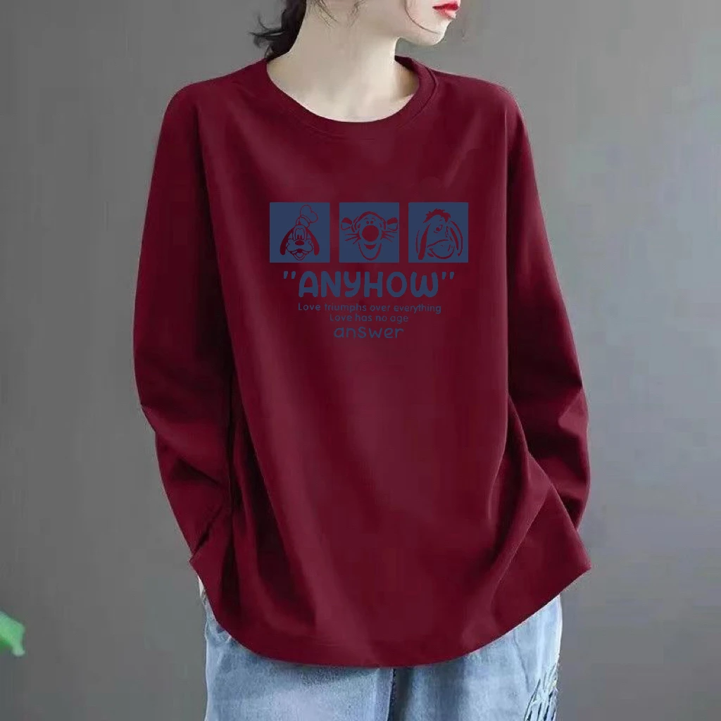 2025新款纯棉长袖t恤女春秋装宽松洋气时髦爆款内搭打底衫上衣服