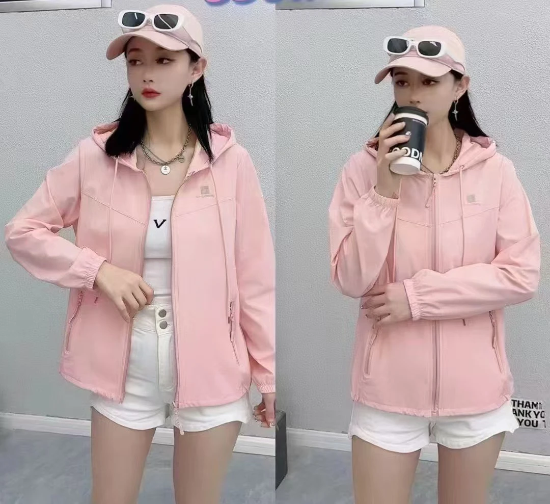 933夏季宽松透气里面有口袋防晒衣（衣长58）