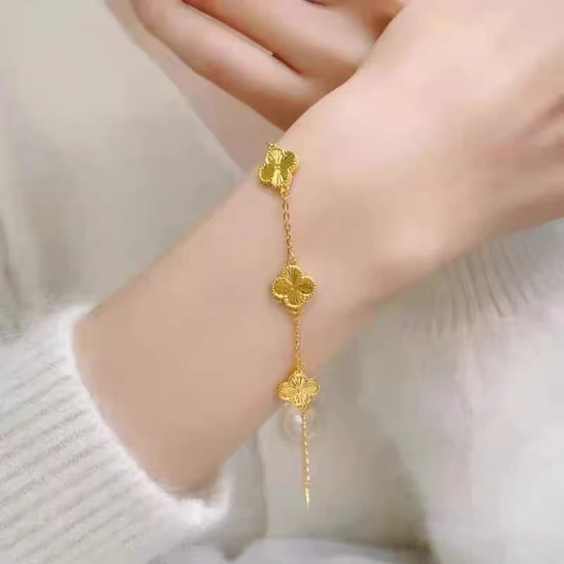 【李总专属】五花四叶草手链轻奢叠戴合金材质高级感手饰【SSL12】