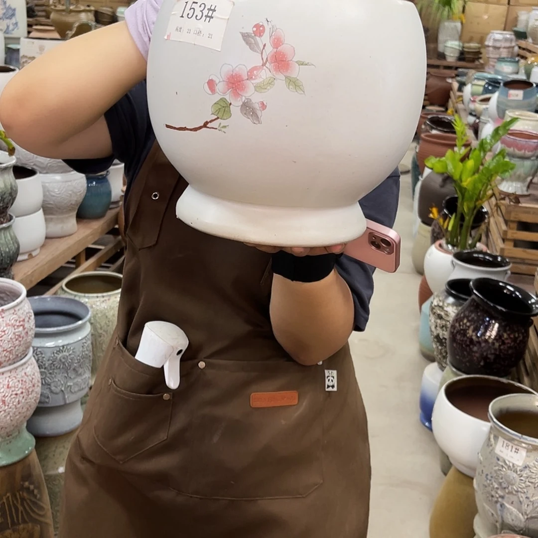 紫砂花盆高度21口径21厘米