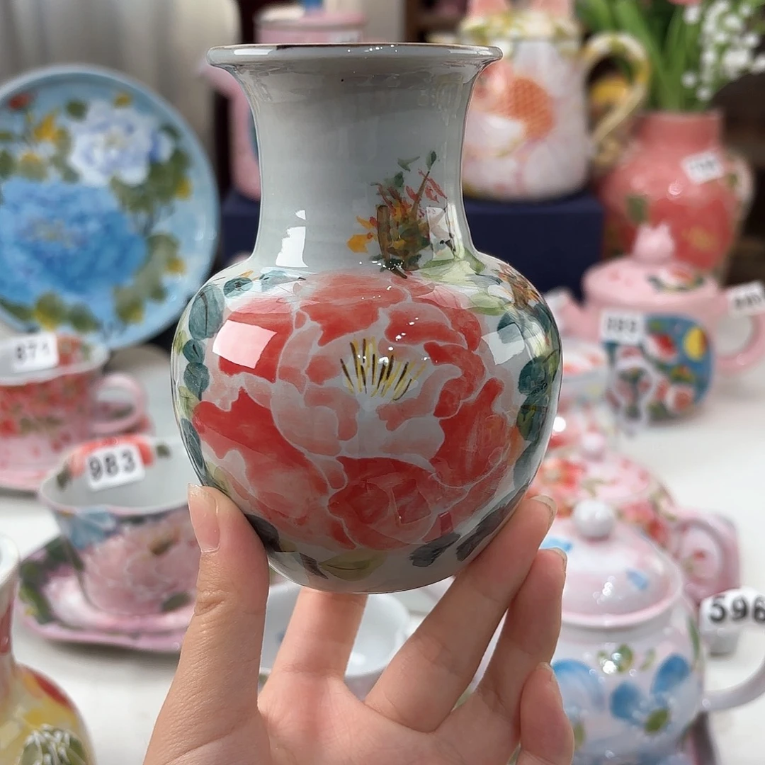 景德镇手绘高温釉下彩陶瓷茶具