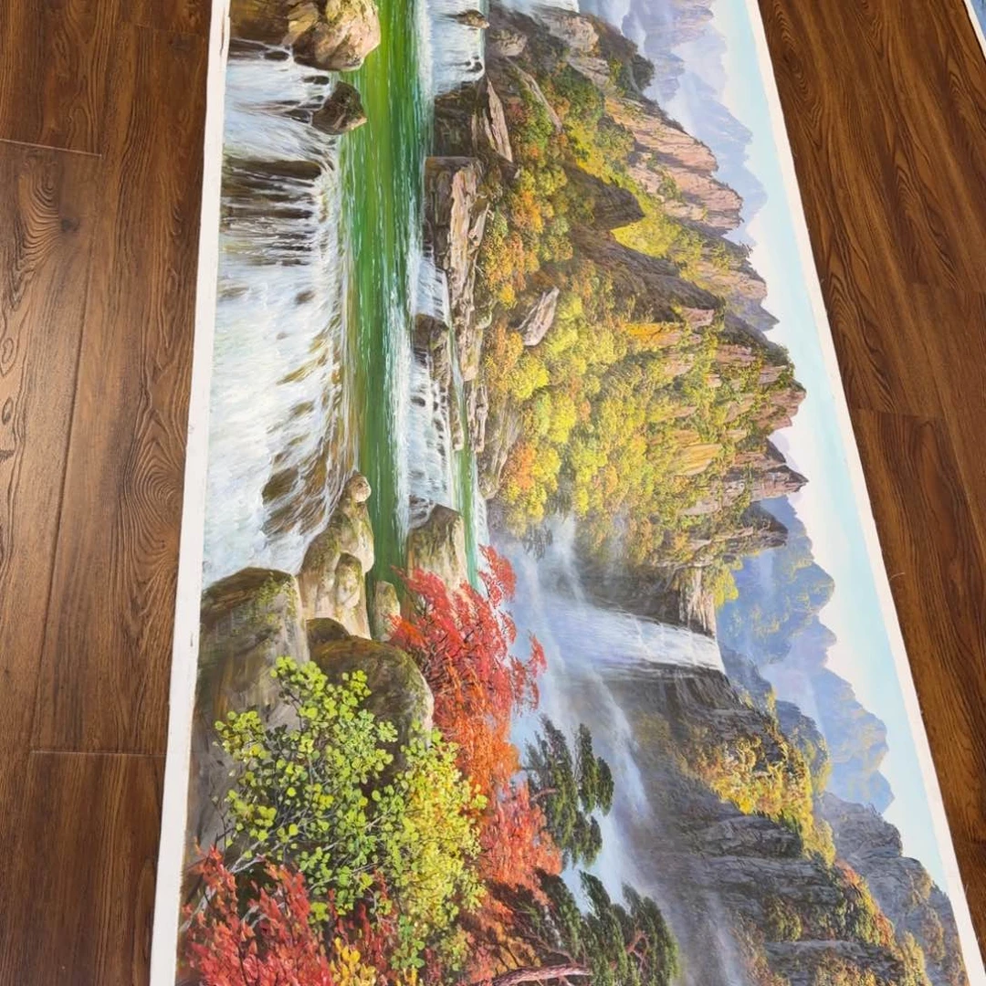 油画我的心是在哪呀这不