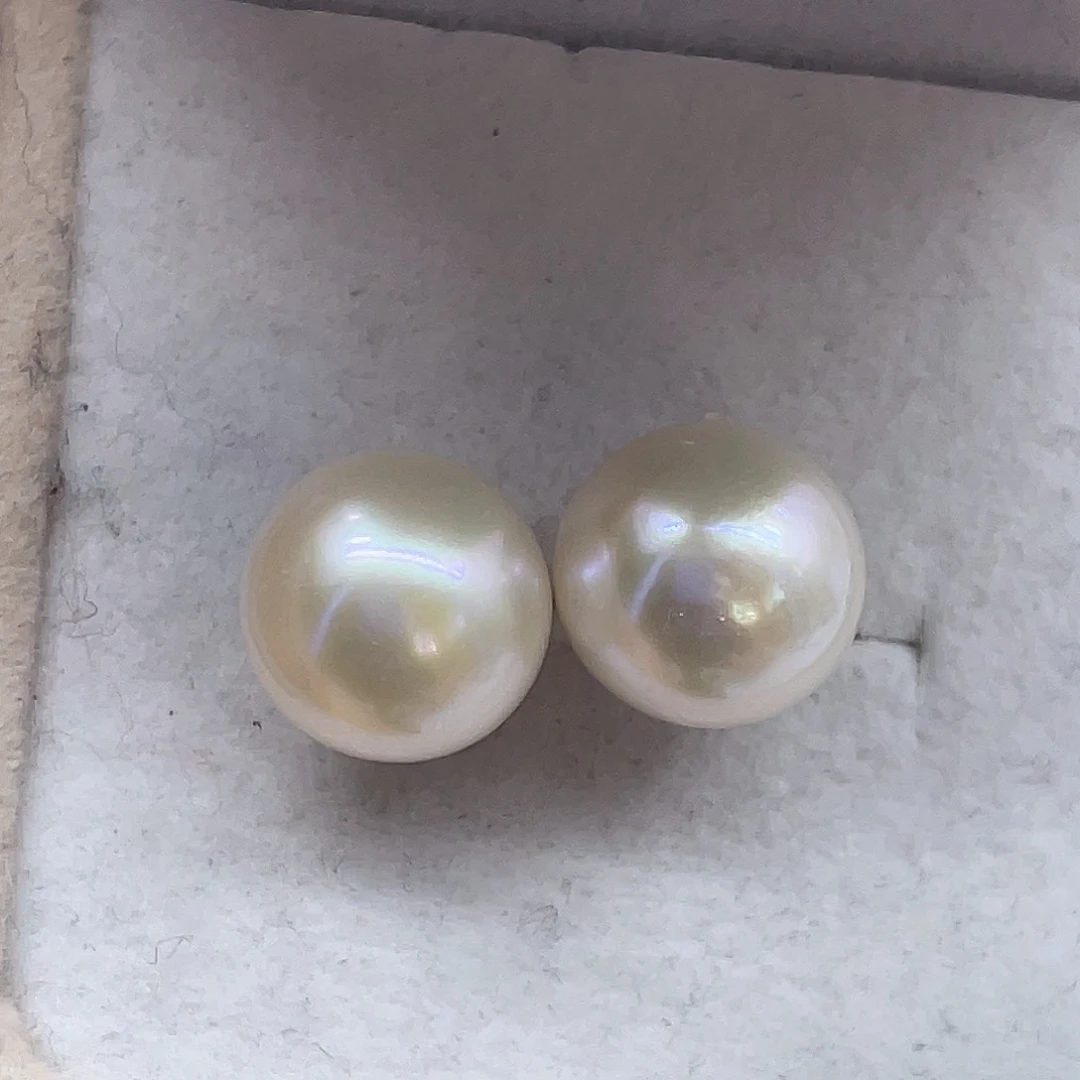 银S925镶嵌耳饰淡水珍珠