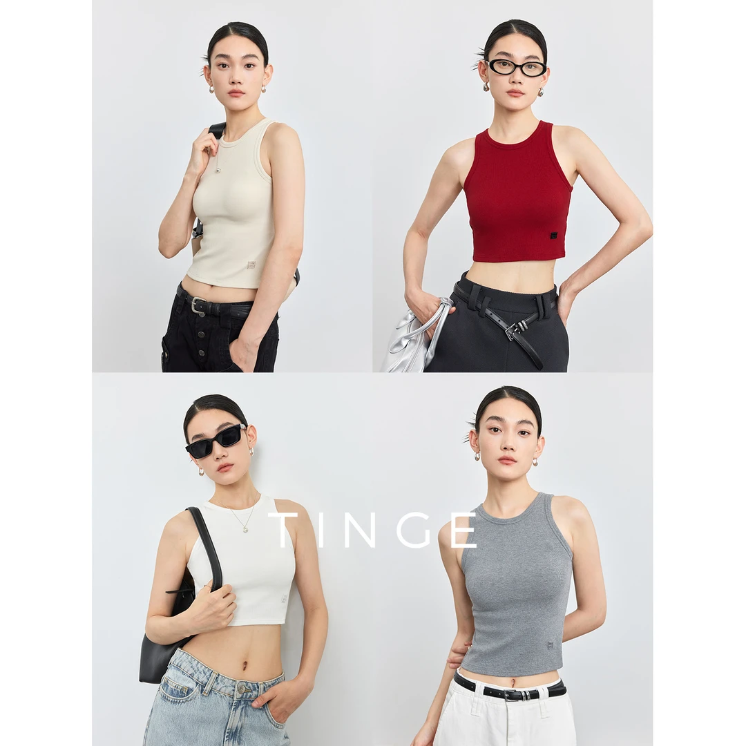 贴己美背显瘦Bra内搭背心吊带女夏外穿短款文胸一体无袖打底上衣