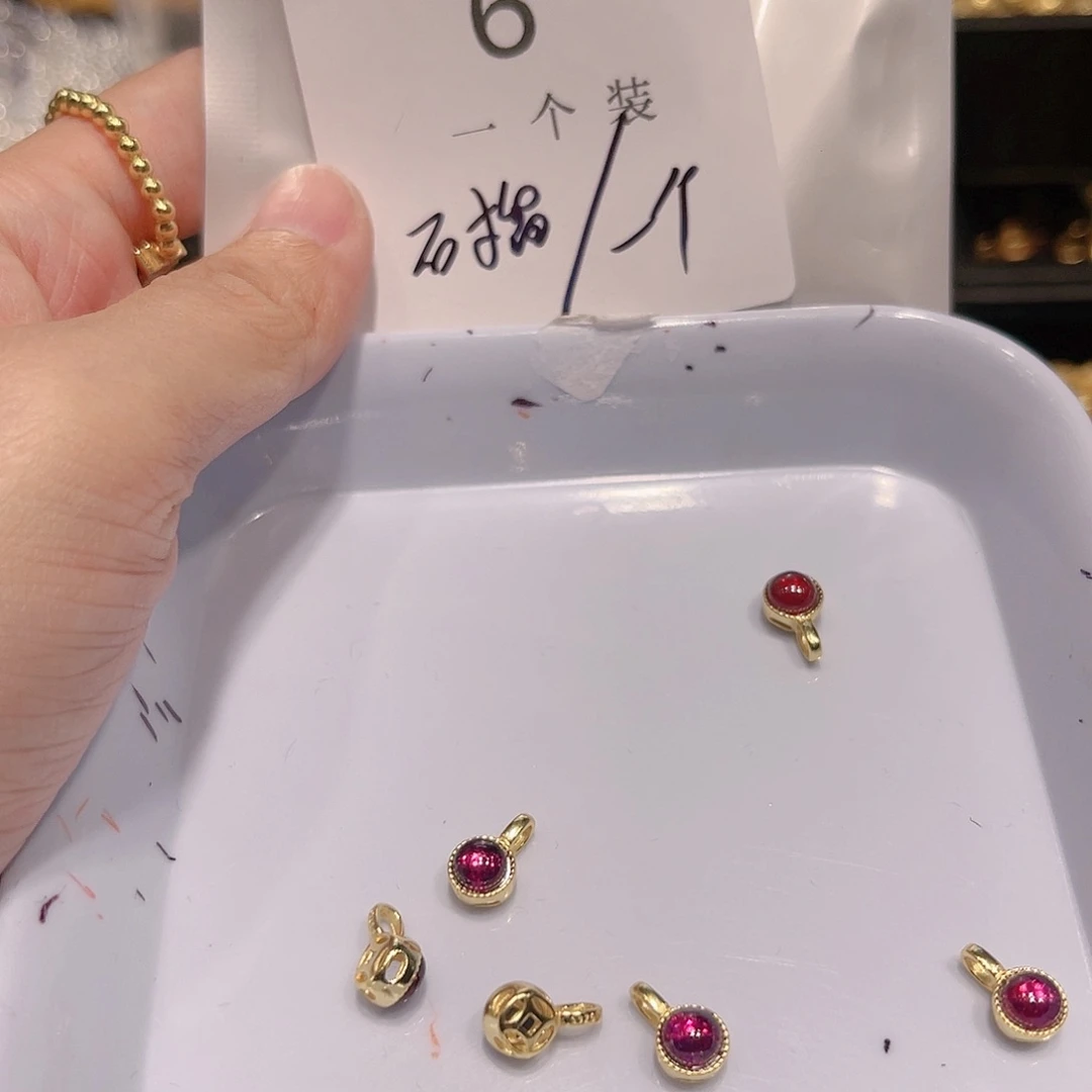 紫晶珠宝半成品银S925镀金镶嵌6