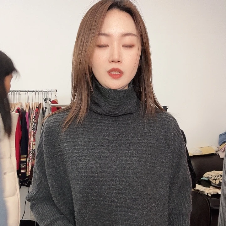 008 纯羊绒灰色堆堆