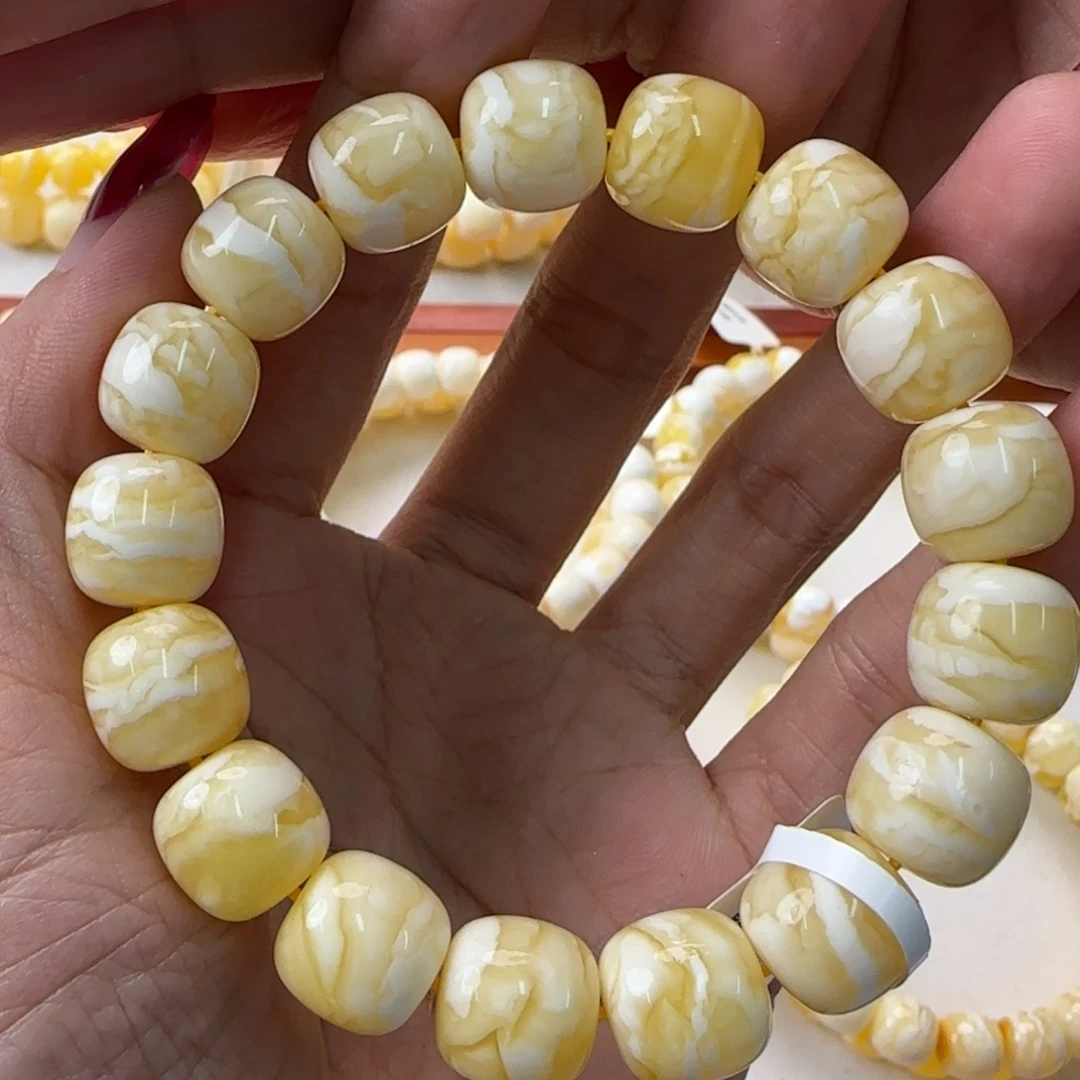 琥珀未镶嵌手链蜜蜡手串