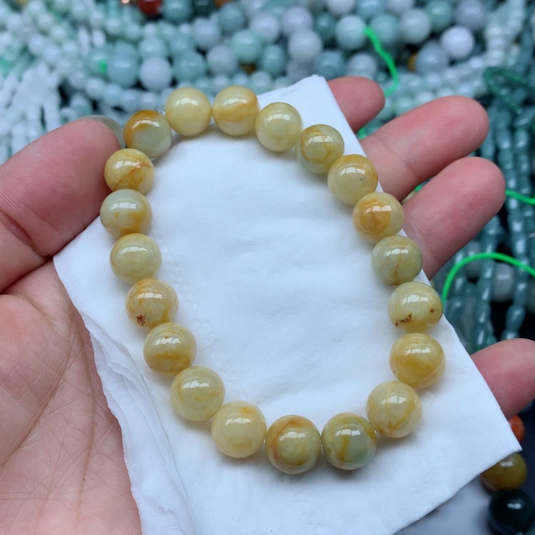 翡翠未镶嵌颈饰珠子