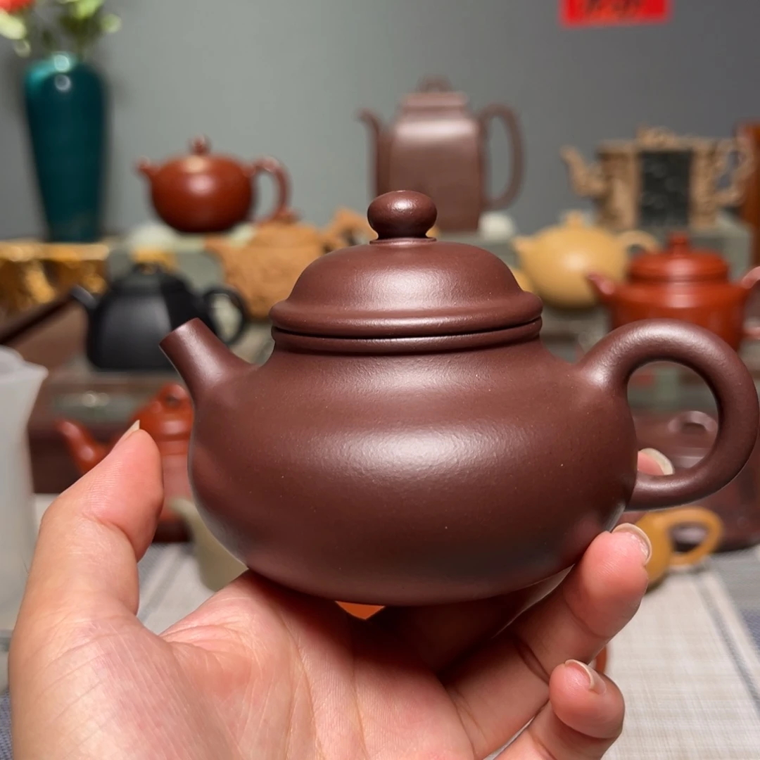 茶壶紫砂容天老紫泥200cc