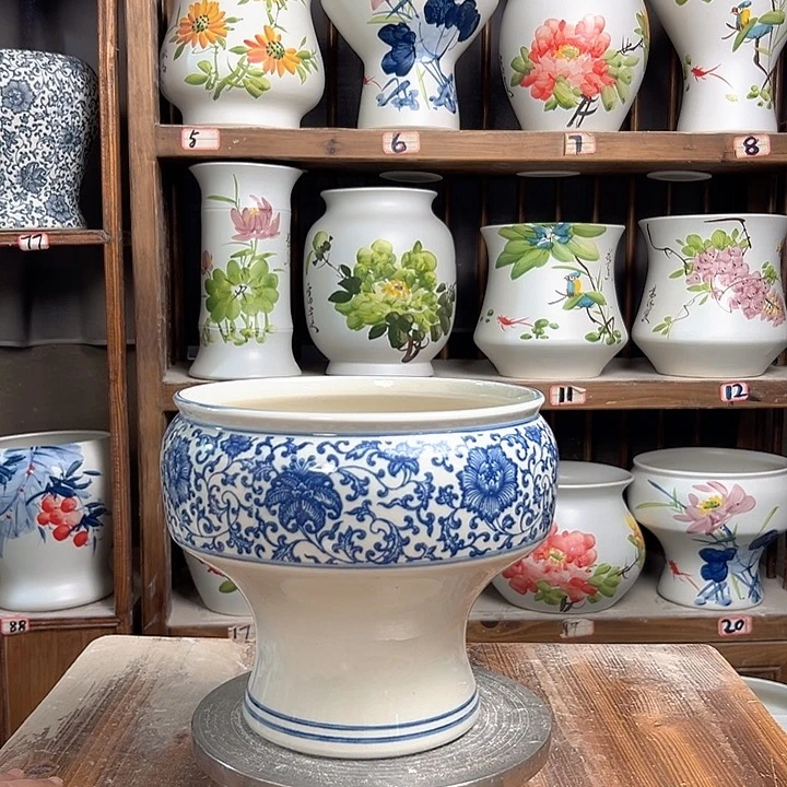 摆件口22青花子连新款新款陶瓷