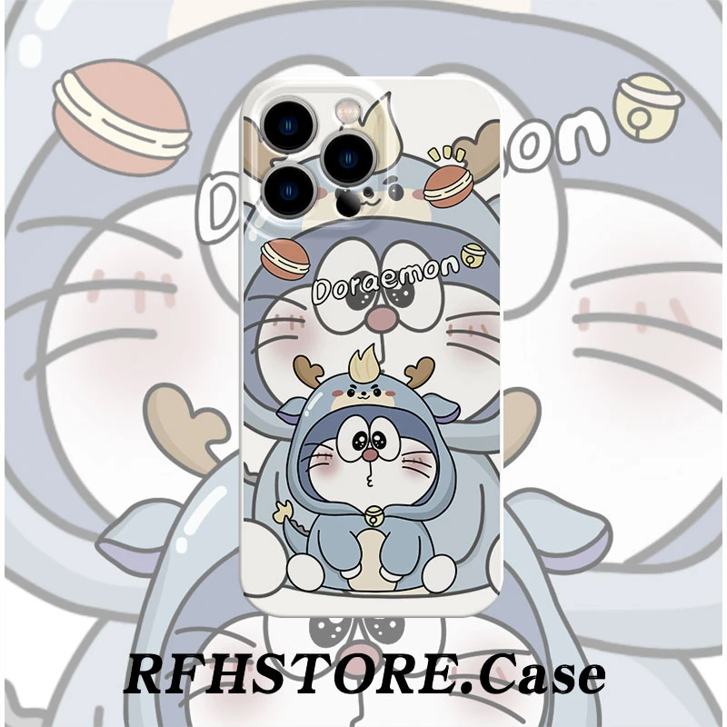 闪度侠蓝色帽子叮当猫适用iPhone16菲林手机壳华为vivo小米oppo套