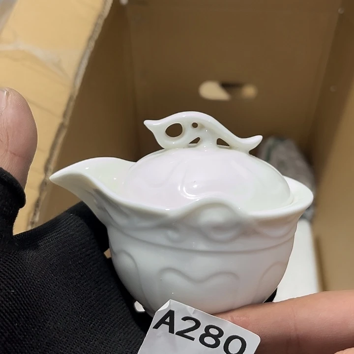 瓷片茶摆件工艺品摆件666